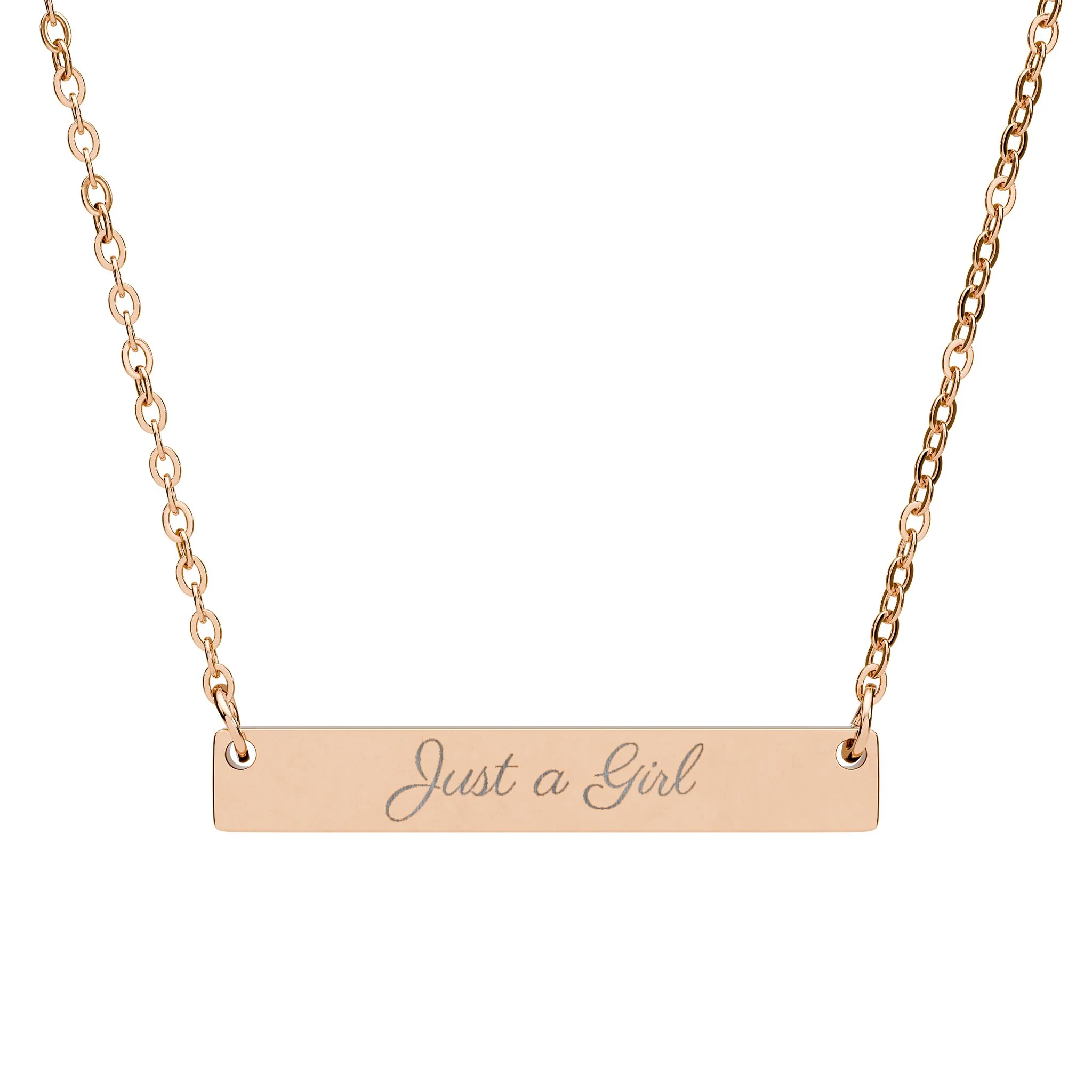 Just a Girl Bar Necklace - Image 3